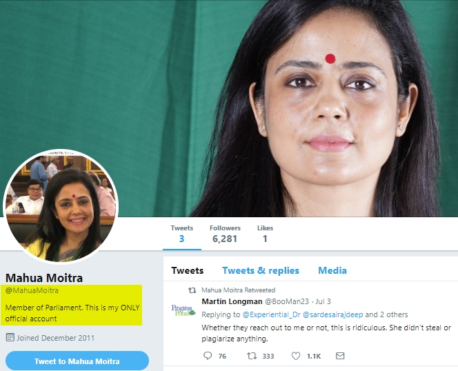 Twitter users foxed by multiple accounts impersonating Mahua Moitra - Alt  News