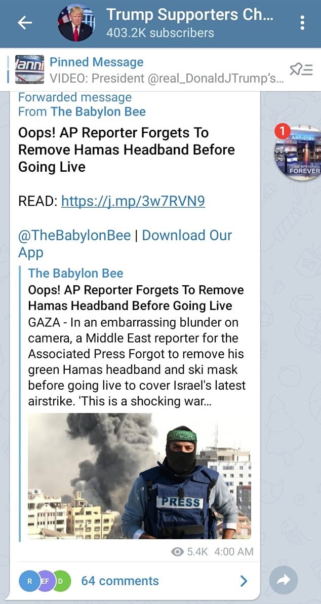 Satire Goes Viral As AP Reporter Forgot Removing Hamas