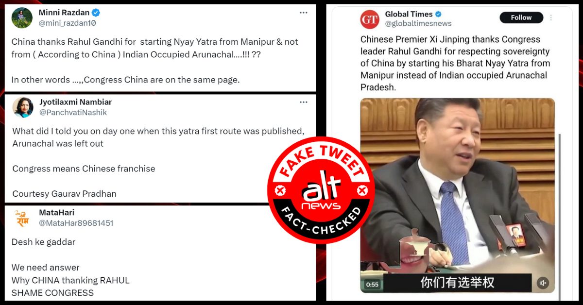 No, Chinese Leader Xi Jinping Did Not Thank Rahul Gandhi, Fake Global ...